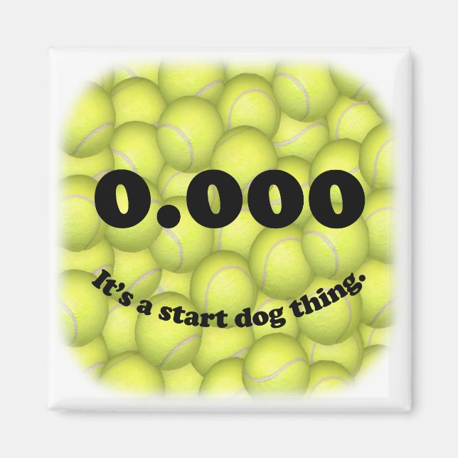 0.000, perfekt Flyball Start! Kühlschrankmagnet Magnet (Vorne)