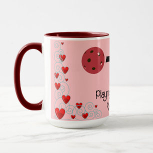 0-0-2 I Liebe Pickleball mit Valentine Tasse