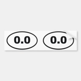 0,0 oval autoaufkleber