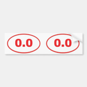 0,0 oval autoaufkleber