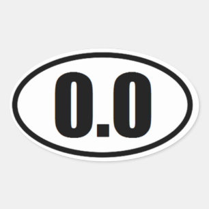 0,0 ovale Aufkleber