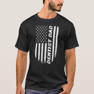 0 4. Juli Amerikanische Flagge Zahnarzt Vater Vate T-Shirt