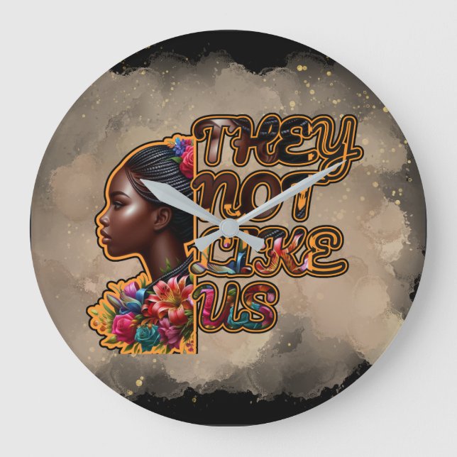 0,75" Runde Acrylwand-Uhr - sie mögen uns nicht Große Wanduhr (Vorderseite)