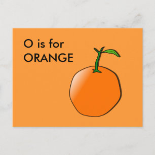 "0" Alphabet Flashcard Postkarte