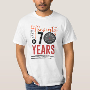 0 bis 70 Jahre Geburtstagsfeier T-Shirt