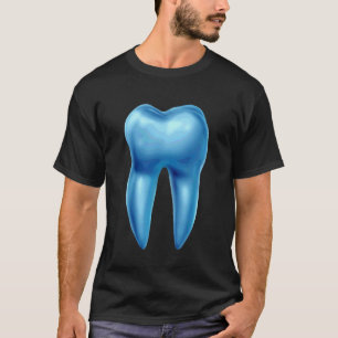 0 Blaues Molar Zahn Zahnarzt Dental Design T-Shirt