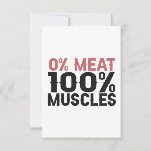 0 Fleisch 100 Muskeln Funny Fitness Gym Sport Lieb Dankeskarte