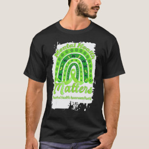 0 Grüner Regenbogenband Mental Health Awareness Mo T-Shirt