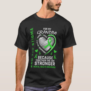 0 Grünes Band Opa Psychische Gesundheit Bewusstsei T-Shirt