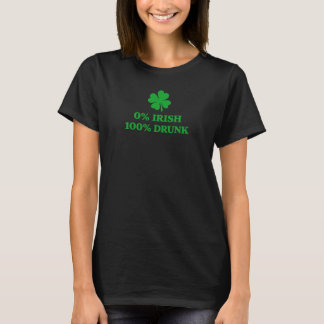 0% Ire 100% betrunken St Patrick’s Day Shirt