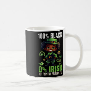 0% Irisch 100% Schwarz-lustig St. Patricks Day Bla Kaffeetasse