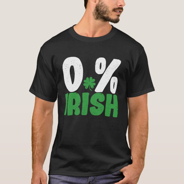 0 irische Vintage St Patricks Day Shamrock Glücksg T-Shirt (Vorderseite)