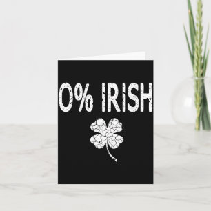 0% Irischer Lustiger St. Patricks Tag Shamrock Män Karte