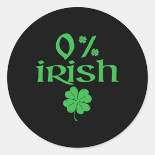 0% irischer Patrick's Day Shamrock Klee Familien G Runder Aufkleber