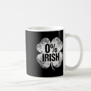 0% Irischer Shamrock St Patrick's Day Lustiger Hei Kaffeetasse