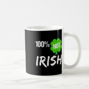 0% Irisches Kleeblatt Frohen St. Patricks Tag 100% Kaffeetasse