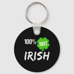 0% Irisches Kleeblatt Frohen St. Patricks Tag 100% Schlüsselanhänger
