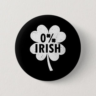 0% Irisches Kleeblatt Glücksbringer St Patricks Button
