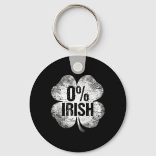 0% Irisches Kleeblatt St Patrick's Day Lustiger He Schlüsselanhänger