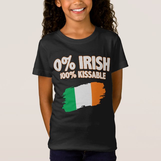 0% Irish 100% Kissable T-Shirt (Vorderseite)
