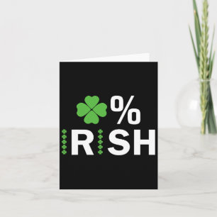 0 % Irish Lucky Kleeblatt Zero Percent Irish St Pa Karte