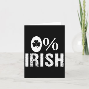 0% Irish St Patricks Day Kleeblatt Clover Family G Karte