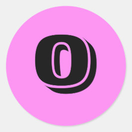 0 Kleine Round Violet Number Stickers von Janz