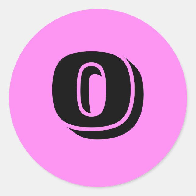 0 Kleine Round Violet Number Stickers von Janz (Vorderseite)