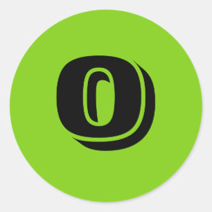 0 Kleine runde Green Number Stickers von Janz