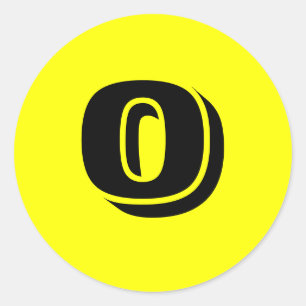 0 Kleine runde Yellow Number Stickers von Janz