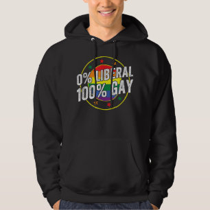 0 Liberal 100 Gay LGBT Design für Konservative Hoodie