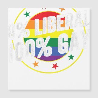 0 Liberal 100 Gay LGBT Design für Konservative Magnetkarte
