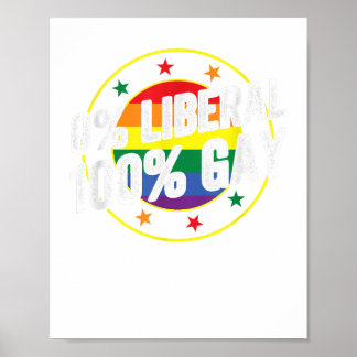 0 Liberal 100 Gay LGBT Design für Konservative Poster