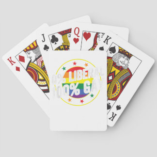 0 Liberal 100 Gay LGBT Design für Konservative Spielkarten
