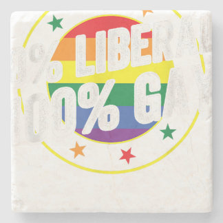 0 Liberal 100 Gay LGBT Design für Konservative Steinuntersetzer