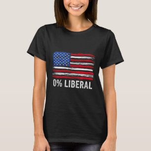 0% Liberal Null Prozent Anti Liberal Republikaner T-Shirt