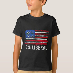 0% Liberal Null Prozent Anti Liberaler Republikane T-Shirt