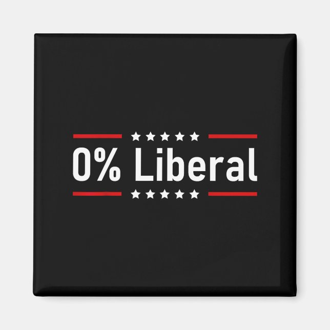 0% Liberal - Zero-Prozent-Erklärung  Magnet (Vorne)