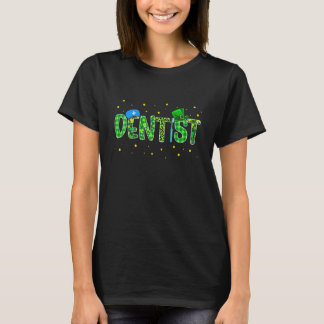 0 Lustige Zahnarzt Jobs   St Patrick Tag Leopard K T-Shirt