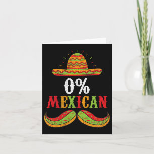 0 % Mexican Cinco De Mayo Fiesta Sombrero Funny Bo Karte