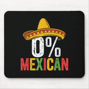 0% mexikanisch cinco de mayo lustiger Sombrero Fie Mousepad