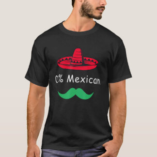 0 Mexikanisch mit Sombrero und Mustache für Cinco T-Shirt