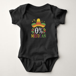 0% Mexikanisch Null Prozent Lustig Cinco De Mayo Baby Strampler