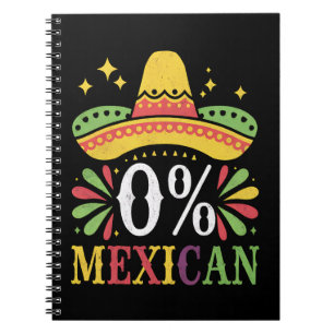0% Mexikanisch Null Prozent Lustig Cinco De Mayo Notizblock
