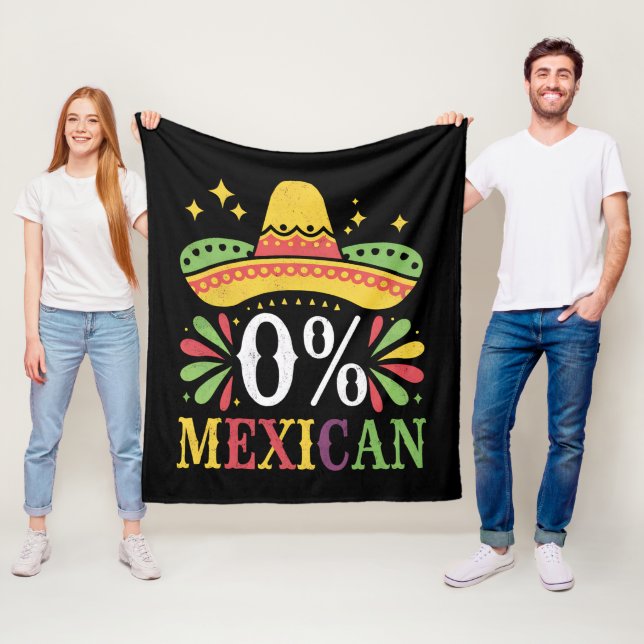 0 % mexikanische Null Prozent Funny Cinco De Mayo Fleecedecke (Beispiel)