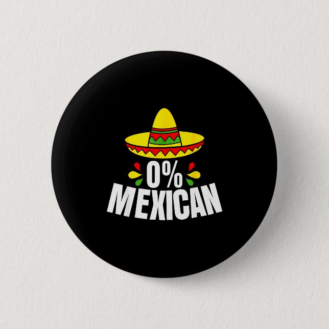 0% Mexikanischer Cinco De Mayo Fiesta Sombrero Lus Button (Vorderseite)