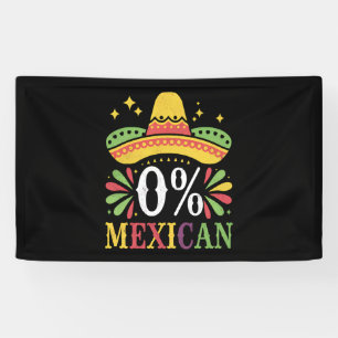 0% Mexikanischer Null Prozent Lustig Cinco De Mayo Banner