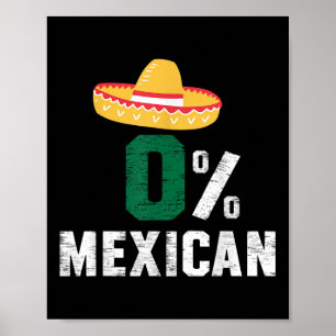 0 % Mexikanisches Cinco De Mayo Fiesta Sombrero Fu Poster