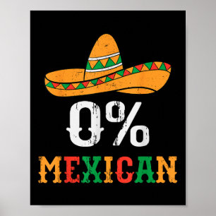 0 % Mexikanisches Cinco De Mayo Funny Fiesta Sombr Poster