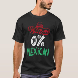 0 Mexikos mit Sombrero und Mustache für Cinco de T-Shirt